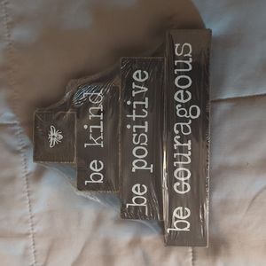 3/$10 Be Kind Block Wood Decor